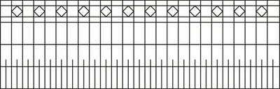 Produktbild von Schmuckzaun Madrid - Farbe: anthrazit, Höhe: 81 cm, Länge: 251 cm