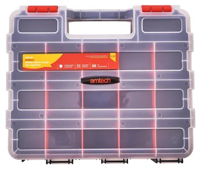 Zdjęcie produktu dla Organizer pudełko na drobiazgi - 34 przegrody - 320 x 260 x 80 mm - Dwustronny - Skrzynka
