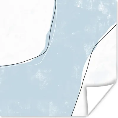Produktbild von MuchoWow® Poster Blau - Minimalismus - Abstrakt 75x75 cm - Wand Dekoration