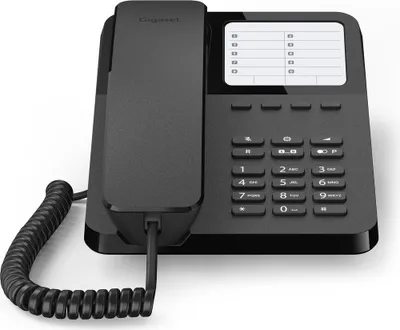Obrázek produktu pro Gigaset DESK 400 - Analoges Telefon - Kabelgebundenes Mobilteil - 10 Eintragungen - Schwarz