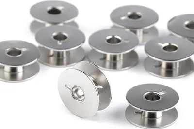 Produktbild von 10 Spulen für Veritas Nähmaschinen Metall Nähmaschinenspulen Garnspule