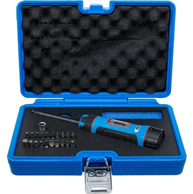 Image de BGS 7122 Visseuse dynamométrique 1/4" 1-8 Nm, 22 pièces, avec jeu d'embouts