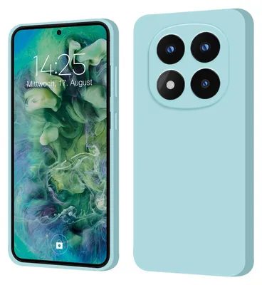 Produktbild von Hülle für Xiaomi Redmi Note 14 Pro+ 5G Case Cover Bumper Smartphone Softgrip Schutzhülle Farbe: Hellblau