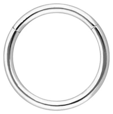 Produktbild von Ohrpiercing, Nasenpiercing, Septum Piercing 14/18 Karat Gold Segmentring Clicker 14 Karat | WeißGold Innendurchmesser: 10mm | Stabstärke: 1mm