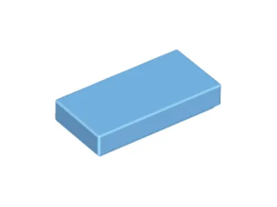 Image de Lego® 1x2 carreaux 3069 - 1 pièce bleu moyen