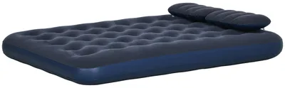 Produktbild von Luftmatratze für 2 Personen, mit Handpumpe, weich & robust, 203x152x22cm, Blau