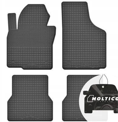 Productafbeelding van Set rubberen vloermatten met rand, geschikt voor alle weersomstandigheden, voor Seat Exeo (2008-2014)