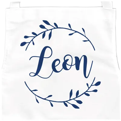 Produktbild von Kinderschürze mit Namen personalisiert Mädchen Jungen Wunschname Kochschürze/Backschürze Kinder SpecialMe weiß-blau 3-6 Jahre