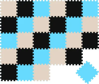 Produktbild von 27 Teile Baby Kinder Puzzlematte ab Null - 30x30 Puzzle Spielmatte Krabbelmatte