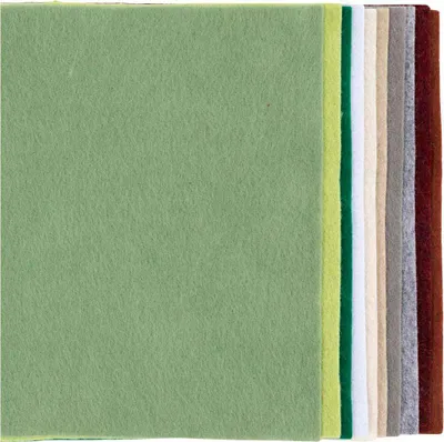 Image de Feutre de bricolage A4 Epaisseur 2mm Couleurs naturelles - 10pcs.