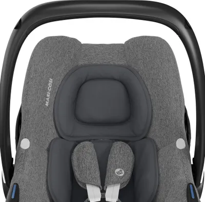 Produktbild von Maxi-Cosi CabrioFix i-Size, Federleichte Babyschale (nur 3,2kg), Kindersitz inkl. Sonnenverdeck & Neugeborenen Einlage, 0-12 kg,  0-12 kg, Select Grey