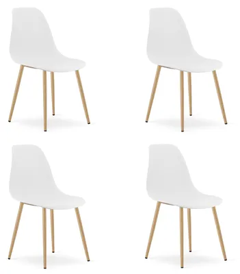 Obrázek produktu pro Židle WAT bílá / přírodní nohy x 4