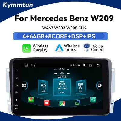 Imagen del producto de Radio para coche de 4 GB de RAM y 64 GB de almacenamiento, con cámara OBD2, pantalla táctil de 8 pulgadas, potencia de 4x45W y sistema Android 12