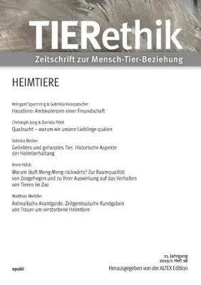 Zdjęcie produktu dla TIERethik (11. Jahrgang 2019/1)