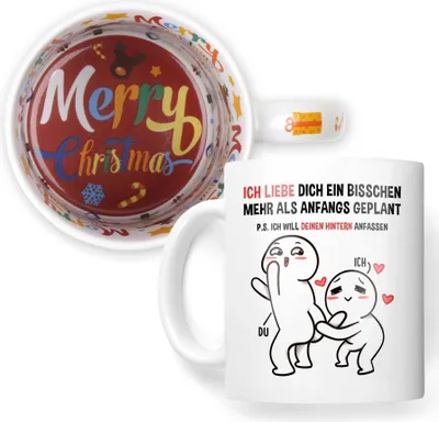 Produktbild von 22Feels Weihnachtsgeschenk Geschenk Frauen Männer Ehefrau Tasse Ehemann Freund Freundin Kaffeetasse Liebe Paar Beziehung Haferl Weihnachten