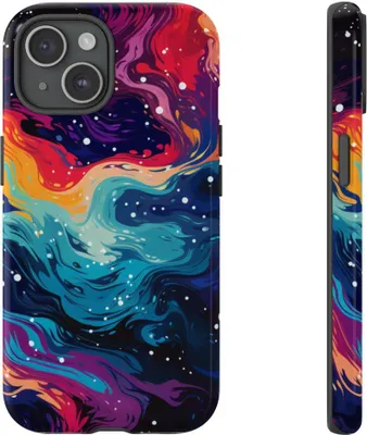 Produktbild von Farbenfrohes Galaxie-Muster – Hülle Kompatibel mit iPhone 15