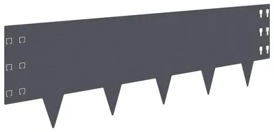 Image de vidaXL Bordure de jardin, 20 pièces, 100 x 30 cm, acier, anthracite