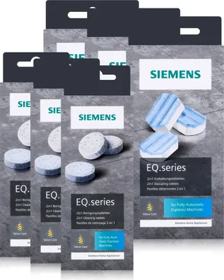 Produktbild von 3x Siemens EQ.series Pflegeset Entkalker TZ80002A & Reinigungstabletten TZ80001A