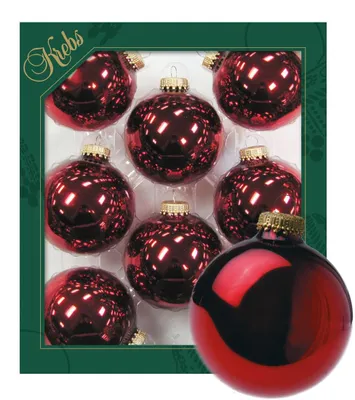 Immagine prodotto di Palline natalizie, di un solo colore, confezione da 8 pezzi, diametro 7 cm, decorazioni per l'albero di Natale