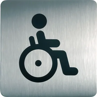 Produktbild von DURABLE PICTO WC Behindert 150x150 mm, 495923 silber