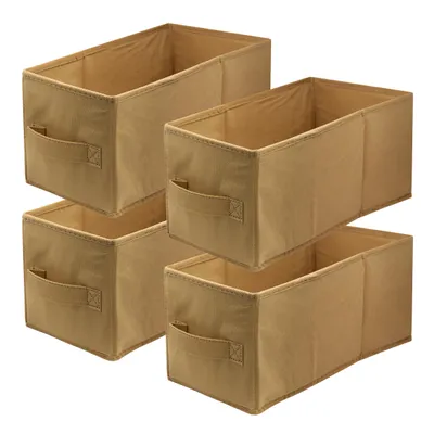 Produktbild von Lavita Storage Box | faltbare Aufbewahrung Boxen 15 x 31 x 15 cm | Schubladen-Organizer Box| Ordnungssysteme für Kleidung | Kleideraufbewahrung & Organisation | Hellbraun | 4 stück