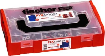 Produktbild von FixTainer - DUOPOWER & DUOSEAL + Schrauben (hellgrau/rot, 275-teilig)