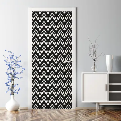 Produktbild von Dekorative Aufkleber Türtapete selbstklebend Tattoo Klebefolie Geometrisches Muster 77 x 200 cm