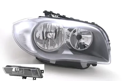 Immagine prodotto di Fari compatibili per BMW Serie 1 (E81, E82, E87, E88) dal 2007 al 2009, con lampadine H7 H7. Include anche i fari antinebbia. Codici: 63117193388, 7193388, 63177181288, 7181288. Marca: Johns