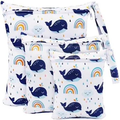 Produktbild von Wiederverwendbare Stoffwindeln Organizer Tasche 3 Stück weiße Größe