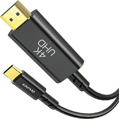 Obrázek produktu pro Awei Cl-212T Kabel Usb-C Na Hdmi 4K 30Hz Černá/Černá