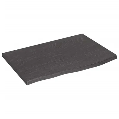 Produktbild von Wandregal Dunkelbraun 60x40x2 cm Massivholz Eiche Behandelt