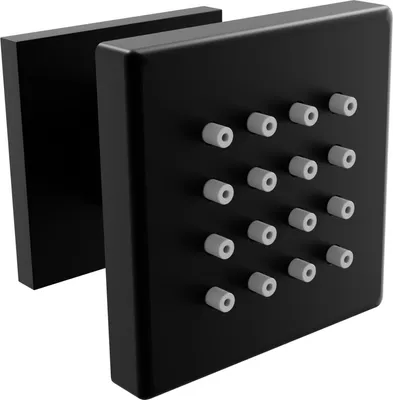 Produktbild von Mexen seitliche Aufputzdüse, schwarz - 79360-70