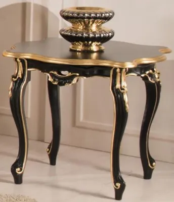 Produktbild von Casa Padrino Luxus Barock Beistelltisch Schwarz / Gold 62 x 62 x H. 57 cm - Edler Tisch im Barockstil - Barock Wohnzimmer Möbel