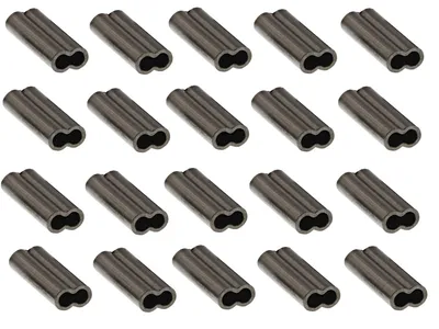 Produktbild von Westin Double Wire Crimp Black Nickel - 20 Klemmhülsen, Durchmesser:1.2mm