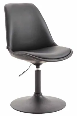 Produktbild von CLP Esszimmerstuhl Maverick Kunstleder drehbar und stufenlos verstellbar schwarz Gestell Farbe schwarz