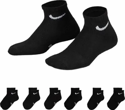 Produktbild von Nike Kids Rn0018 Quarter Kurze Socken 6 Paare Schwarz EU 23 1/2-27 Schwarz EU 23 1/2-27