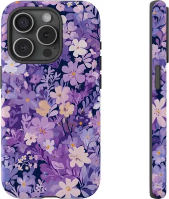 Produktbild von Blütenpracht in Violett – Hülle Kompatibel mit iPhone 15 Pro
