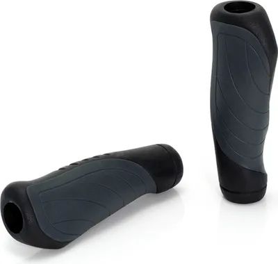 Produktbild von XLC GR-G04 Griffe 'Ergonomic', 135/92 mm, Ø 22 mm, schwarz/grau (1 Paar)