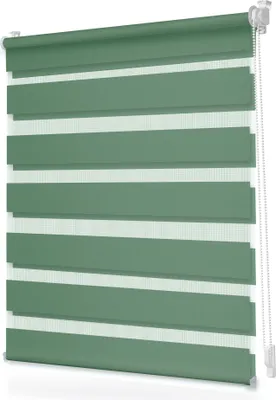 Produktbild von Lichtblick Duo Rollo ohne Bohren, verspannt, blickdicht Salbei, 50 cm x 130 cm (B x L)