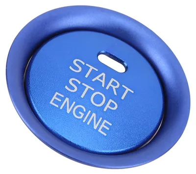 Image de Bague de protection pour bouton de démarrage/arrêt du moteur en alliage d'aluminium bleu, pièce de rechange pour Mazda CX-4-5