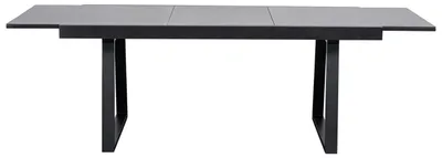 Produktbild von Ausziehtisch 180/240 x 75 x 100 cm Edelstahl Glas Dunkelgrau