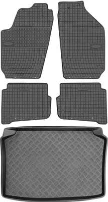 Productafbeelding van Seat Ibiza III (hatchback, 2002-2008) - Set: rubberen vloermatten + mat voor de bagageruimte