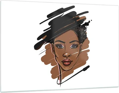 Produktbild von Bilder auf glas - Einteilig - Afrikanisch Modern Porträt - 120x80cm - Glasbilder - Wandbilder - Bilder - Wanddekoration aus Glas - Glas Bilder - Wandbild auf Glas - GAA120x80-4646