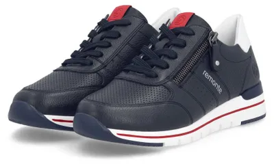 Produktbild von Remonte Damen-Schnürhalbschuh Blau-Rot-Weiß, Farbe:blau, EU Größe:44
