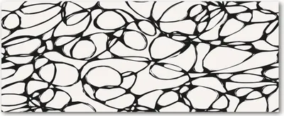 Produktbild von Tulup® Glas-Bild Wandbild aus Glas - 125x50 - Wandkunst - Wandbild hinter gehärtetem Sicherheitsglas - Dekorative Wand für Küche & Wohnzimmer  - Sonstige - Chaotische Kreise - Schwarzweiß
