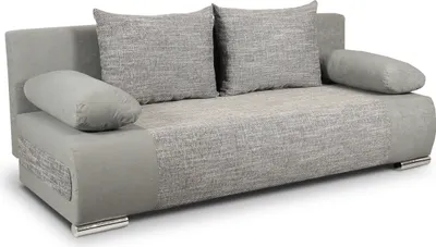 Produktbild von Schlafsofa Naki - Sofa mit Schlaffunktion und Bettkasten, Bettsofa, Couch (Grau + Grau (Alova 10 + Berlin 01))