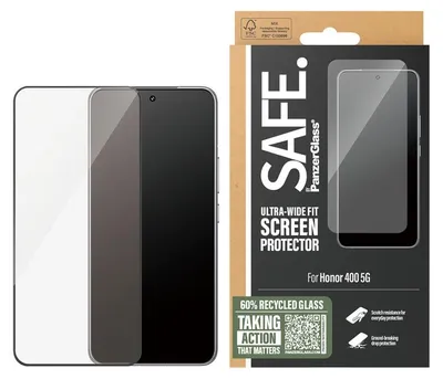 Produktbild von PanzerGlass SAFE. by ® Displayschutz Honor 400 5G | Ultra-Wide Fit, Honor, Honor - 400 5G, Trockene Anwendung, Kratzresistent, Schockresistent, Transparent, 1 Stück(e)