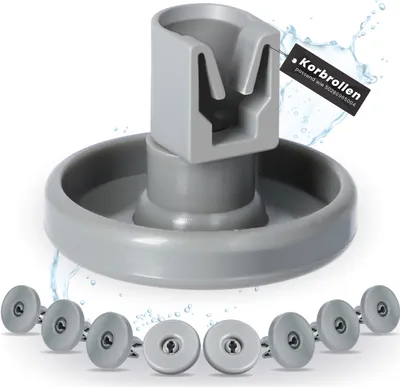 Produktbild von McFilter | 8x Korbrollen für Unterkorb, geeignet für AEG 5028696500/4, 5028696400/7, Privileg, Zanussi, Juno, Quelle, hitzebeständiger Kunststoff