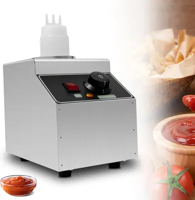 Zdjęcie produktu dla 650ml Podgrzewacz elektryczny do sosów ze stali nierdzewnej Podgrzewacz z barierą wodną Suchy podgrzewacz 1 butelka Komercyjny podgrzewacz do czekolady