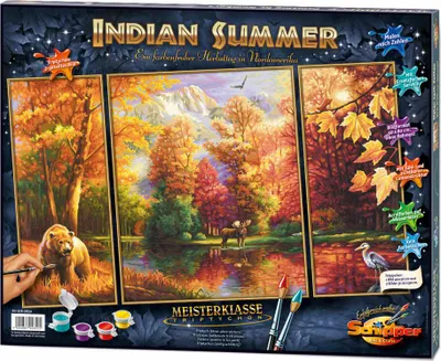 Immagine prodotto di Schipper Malen nach Zahlen, Indian Summer, Triptychon, Zeichnen, Dekoration, Pappe, 41 cm, 609260650